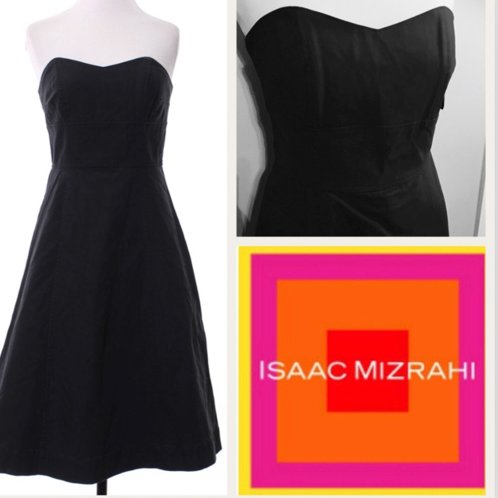 ISAAC MIZRAHI Strapless A-line Dress